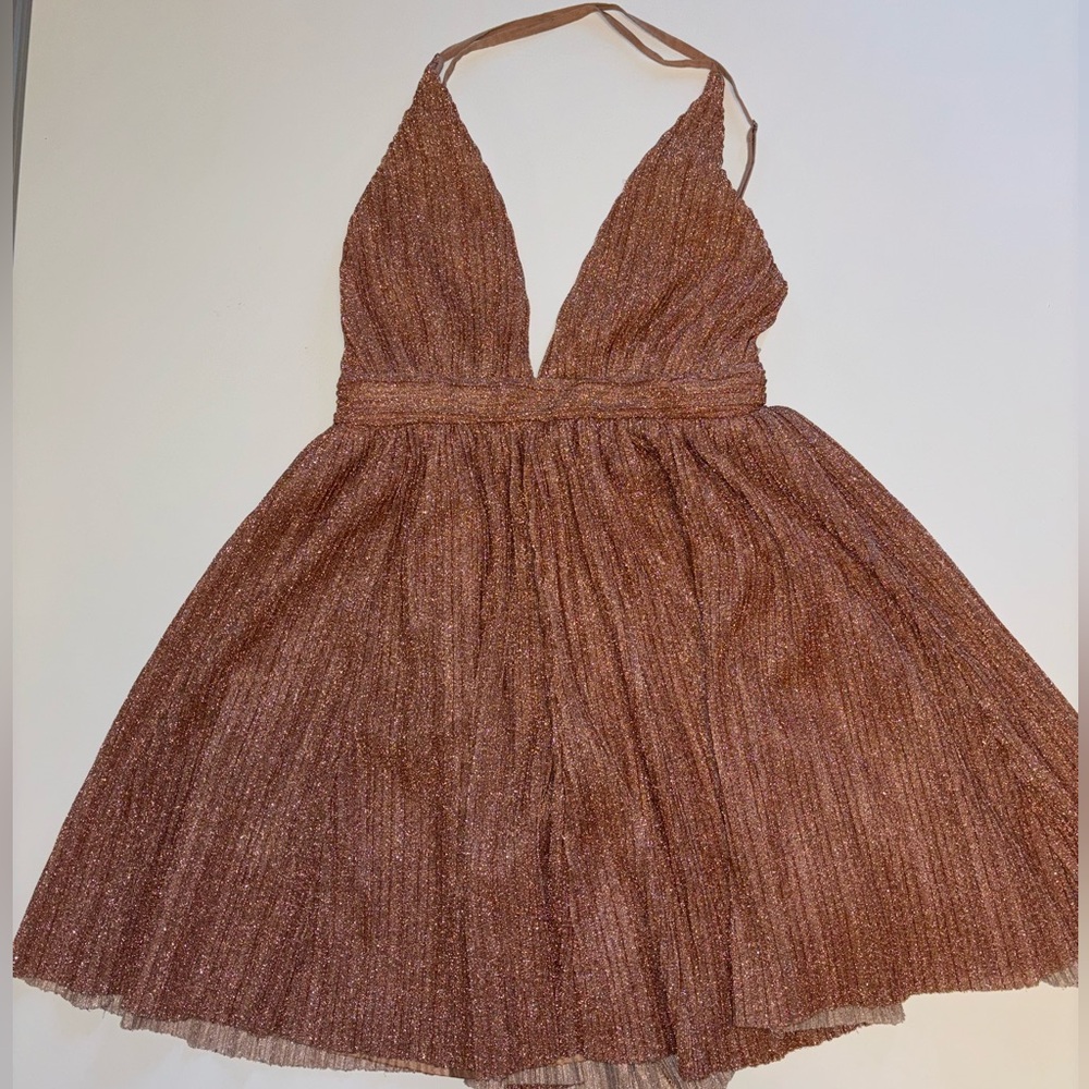 Luxxel Chic Brown Dress
